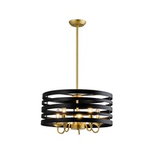 Классическое Черное Золото подвески лампа Новый современный стиль